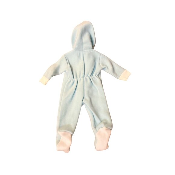 Vintage Cuddler by Doespun Baby Winter Footed Hooded Onesie – Blue & Cream – Siz - Picture 6 of 16
